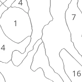 Close-up of Paintkin's outline near the puppy's eye, with a clear number in each area